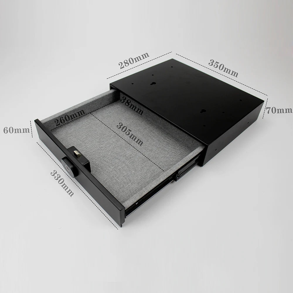 Safe Home Drawer Safe Hidden Safe with Fingerprint Identification Unlock Safe Smart Touch Safe