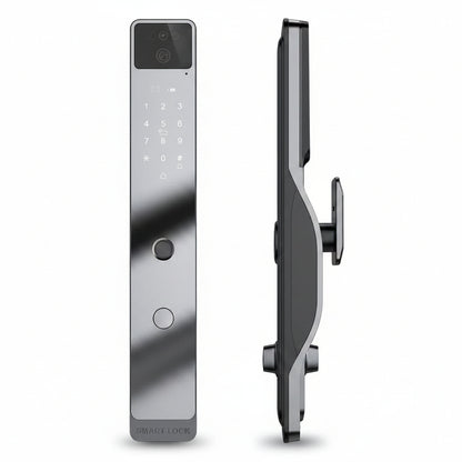 Smart Door Lock 3D Face Recognition Smart Home Door Lock Wifi NFC Digital Electronic Lock Wifi Camera Rfid Card Works ,Long Lasting
