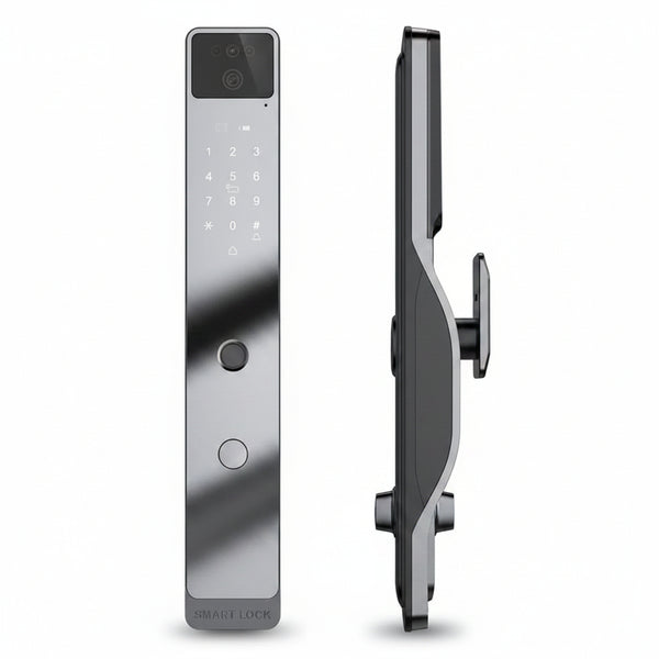 Smart Door Lock 3D Face Recognition Smart Home Door Lock Wifi NFC Digital Electronic Lock Wifi Camera Rfid Card Works ,Long Lasting
