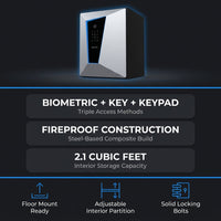 Y-Series Fingerprint Fireproof Smart Safe Box, Security Box with Key, 2.1 Cubic, Safety Box for Home Office (2.1 Cubic Feet Fireproof-45Ff) — Results & Stats
