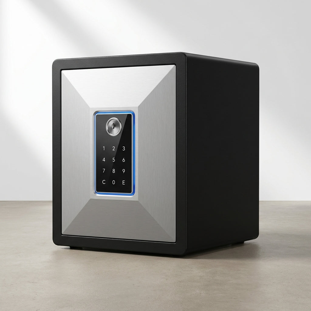 Y-Series Fingerprint Fireproof Smart Safe Box, Security Box with Key, 2.1 Cubic, Safety Box for Home Office (2.1 Cubic Feet Fireproof-45Ff) — Studio Shot