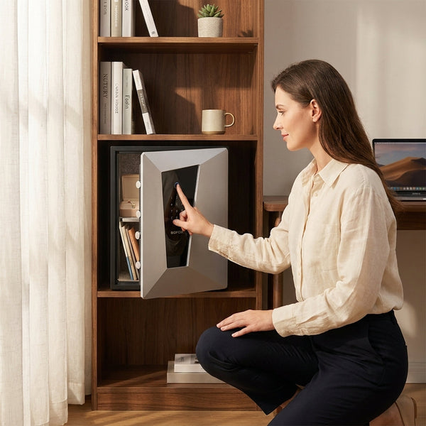 Fingerprint Safe Built for Secure Home Storage, Fireproof 2.1 Cubic Feet, Biometric Lock, Electronic Keypad